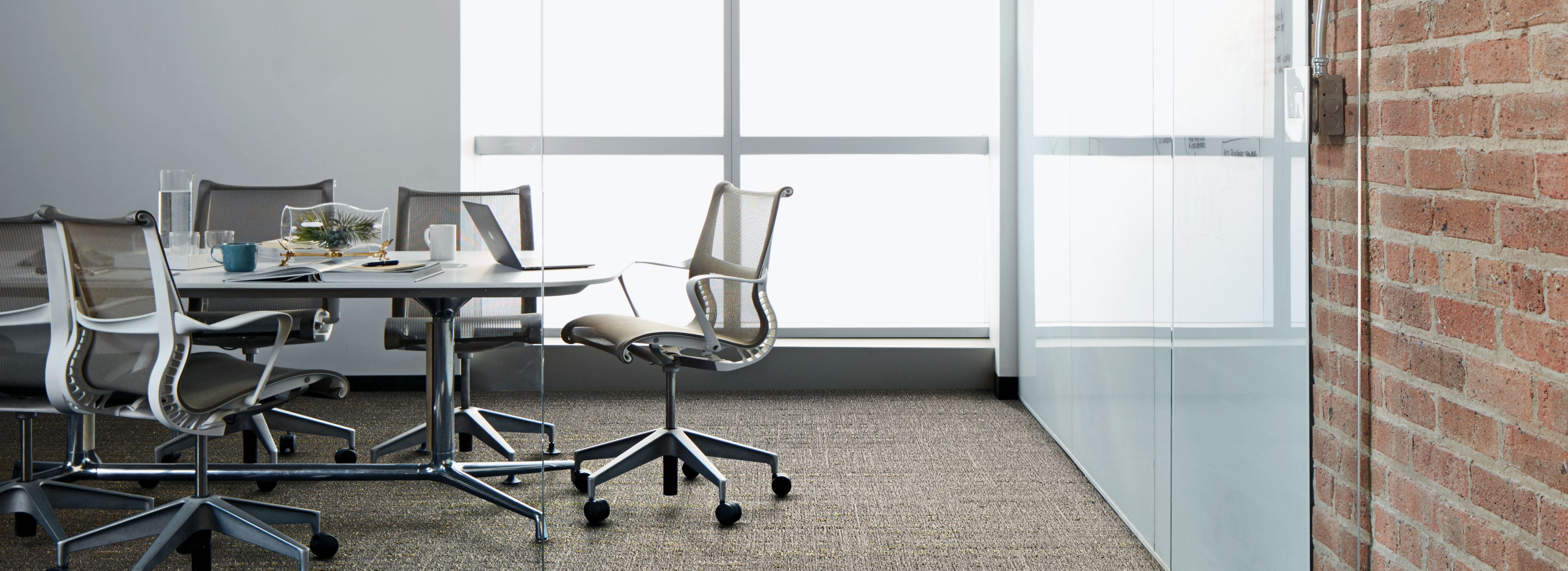 Interface Static Lines plank carpet tile in conference room image number 1